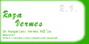 roza vermes business card